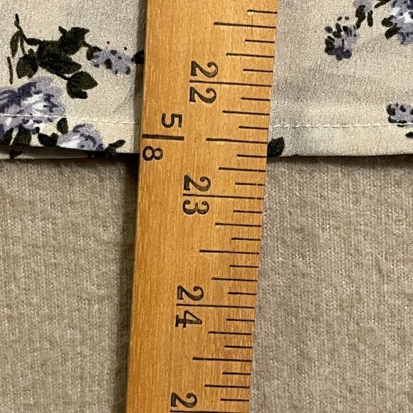 Unbranded Blouse Women's XSmall Tan Floral Pullover Short Sleeves - Picture 6 of 12